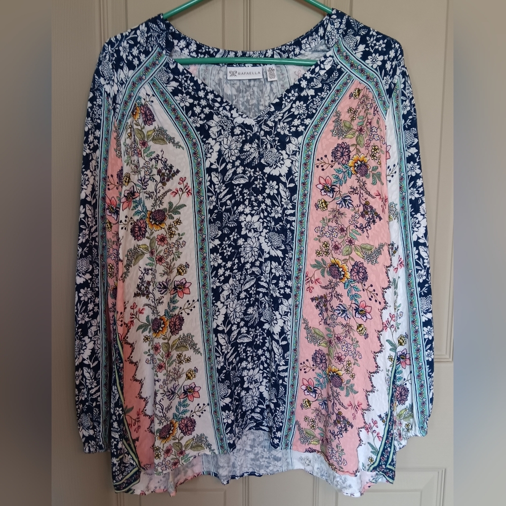 Rafaella Women's Printed Top - Size XL